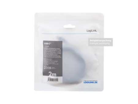 LogiLink Câble de chargement USB 2.0, C mâle - C mâle, 1,0 m