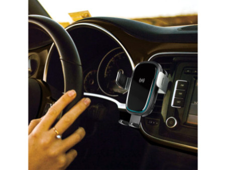 LogiLink Support de charge sans fil smartphone pour voiture