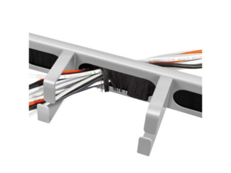 LogiLink Panneau guide-câble 19', 1 U, 4 étriers guide-câble