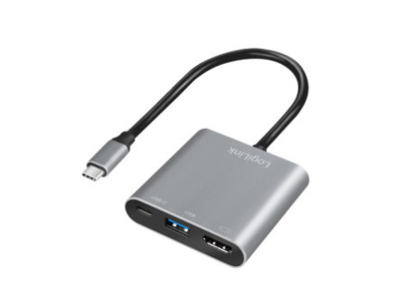 LogiLink Câble adaptateur USB 3.2 Gen 1, gris/noir