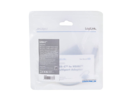 LogiLink Câble adaptateur USB 3.2 Gen 1, gris/noir