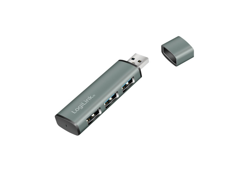 LogiLink Hub USB 3.2 Gen2, 3 ports, alu