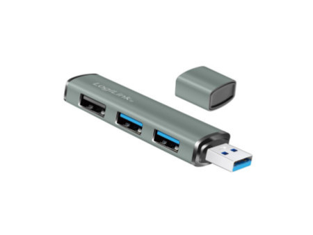LogiLink Hub USB 3.2 Gen2, 3 ports, alu