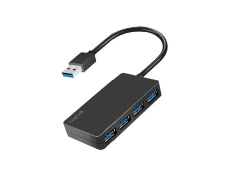 LogiLink Hub USB 3.2 Gen1 4 ports, noir