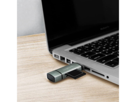 LogiLink Lecteur de cartes USB 3.2 Gen1, SD/micro SD, alu