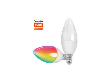 LogiLink Ampoule LED WiFi Smart, compatible Tuya, E14, blanc