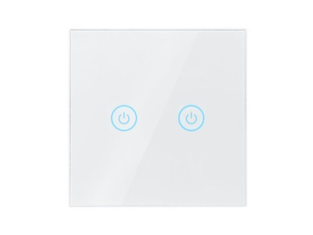 LogiLink Interrupteur mural RGB WiFi Smart, 2 boutons, blanc