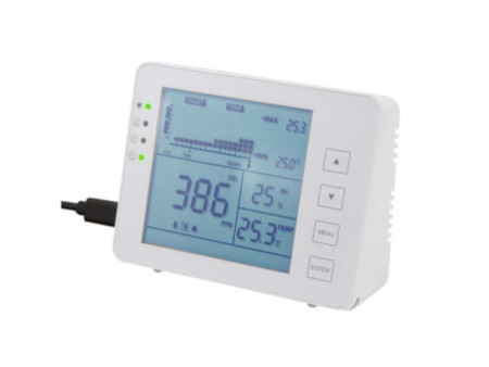 LogiLink Appareil de mesure du CO2 avec voyants, blanc