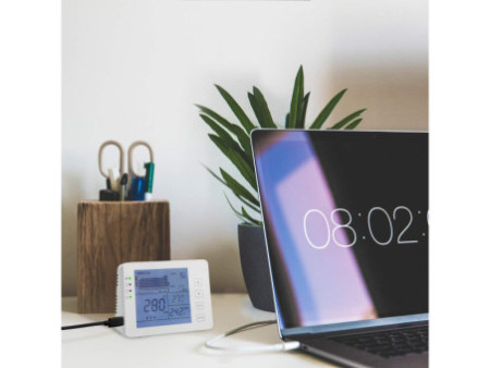 LogiLink Appareil de mesure du CO2 avec voyants, blanc