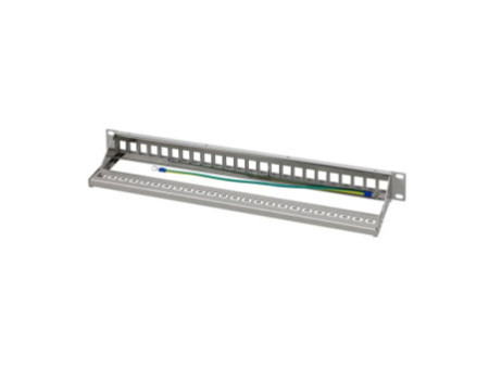 LogiLink Panneau de brassage 19' Keystone, 24 ports, gris