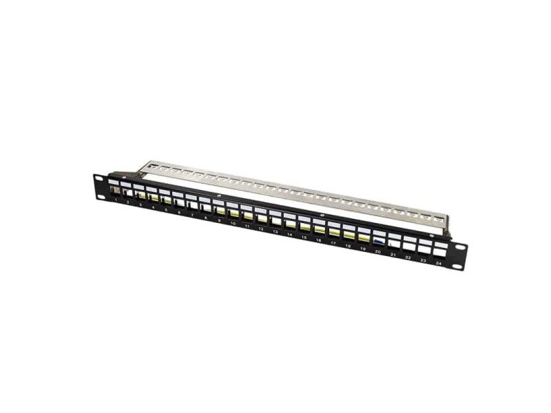 LogiLink Panneau de brassage 19' Keystone, 24 ports, noir