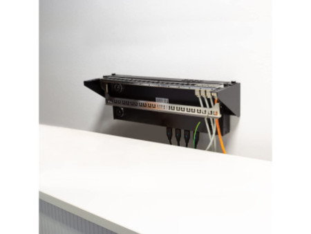 LogiLink Support sous table/mural 19', 4 U, noir