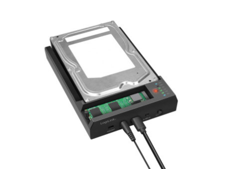 LogiLink Station d'accueil USB 3.2 Gen 2 disque dur, noir