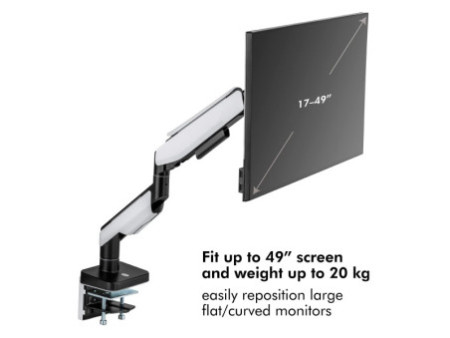 LogiLink Bras support pour écran gaming, noir/blanc