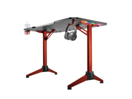 LogiLink Bureau de gaming avec éclairage RVB