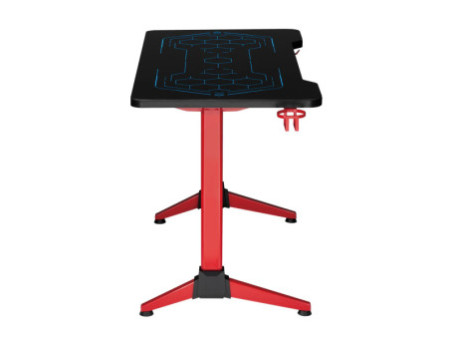 LogiLink Bureau de gaming avec motif alvéolaire géométrique