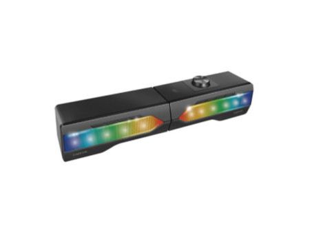 LogiLink Barre de son lumineuse mobile, noir