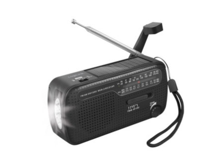 LogiLink Radio dynamo, panneau solaire & lampe de poche