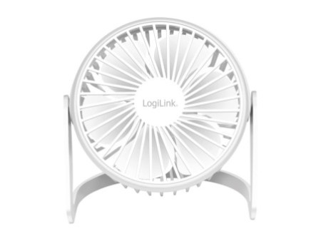 LogiLink Ventilateur de bureau USB, 30 dB, blanc