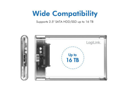 LogiLink Boîtier pour disque dur SATA 2,5', USB 3.0