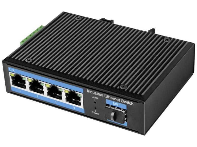 LogiLink Switch industriel Gigabit Ethernet, 4 ports
