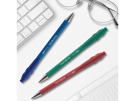 Paper:Mate Stylo encre gel FlexGrip GEL, blister de 4, noir