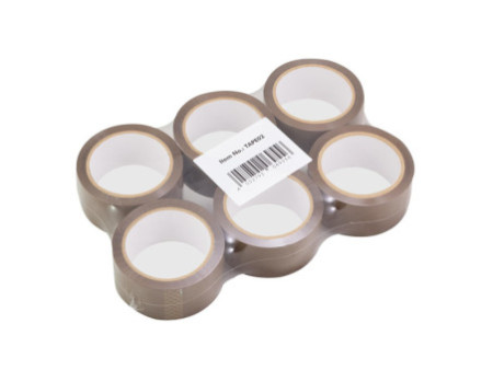 LogiLink Ruban adhésif d'emballage, 48 mm x 66 m, PP, marron