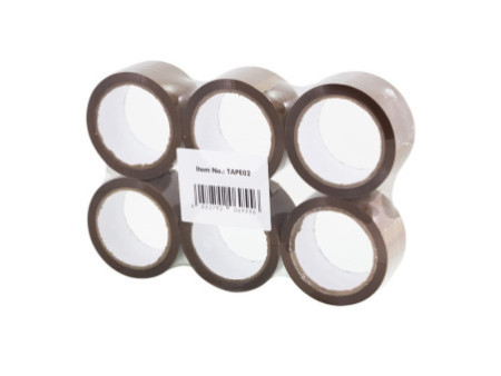 LogiLink Ruban adhésif d'emballage, 48 mm x 66 m, PP, marron