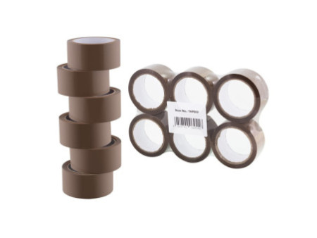 LogiLink Ruban adhésif d'emballage, 48 mm x 66 m, PP, marron