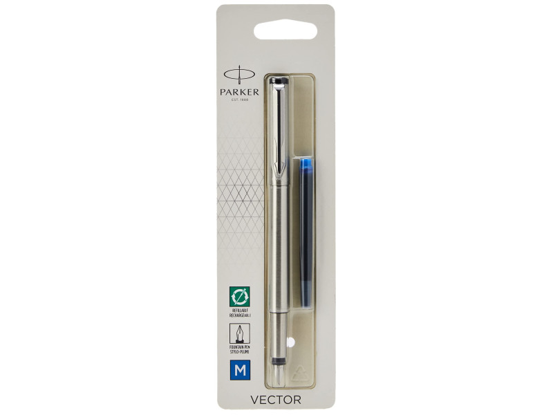 PARKER Stylo plume VECTOR, acier, taille de plume: M