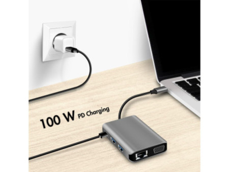 LogiLink Station d'accueil USB 3.2 (Gen 1), USB-C, 7 ports