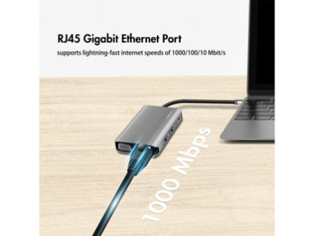 LogiLink Station d'accueil USB 3.2 (Gen 1), USB-C, 7 ports