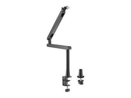 LogiLink Bras de microphone professionnel Boom, noir