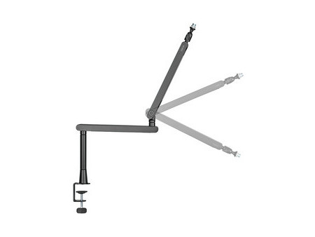 LogiLink Bras de microphone professionnel Boom, noir