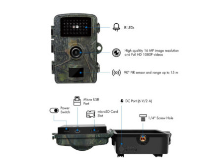 LogiLink Caméra pour la faune avec vue nocturne