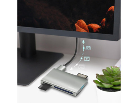 LogiLink Lecteur de cartes USB 3.2 Gen1, 5en1, boîtier alu