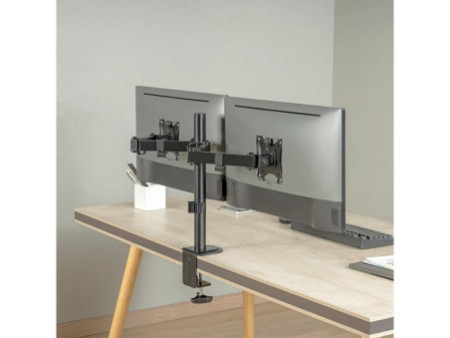 LogiLink Support double écran, longueur bras: 376 mm, noir