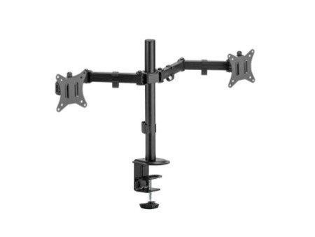 LogiLink Support double écran, longueur bras: 376 mm, noir