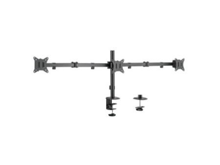 LogiLink Support triple écran, longueur bras: 658 mm, noir