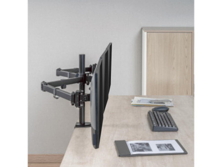 LogiLink Support triple écran, longueur bras: 658 mm, noir