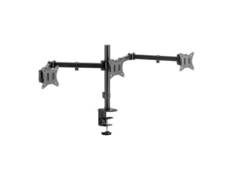 LogiLink Support triple écran, longueur bras: 658 mm, noir