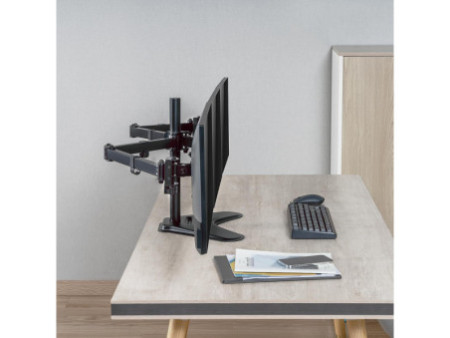 LogiLink Support triple écran avec socle, noir,