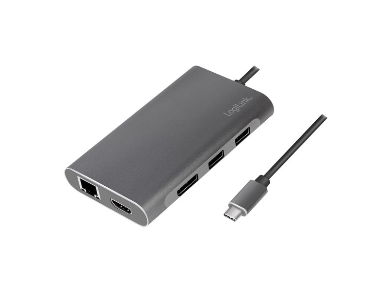 LogiLink Docking station USB 3.2 (gén.1), USB-C, 8 ports