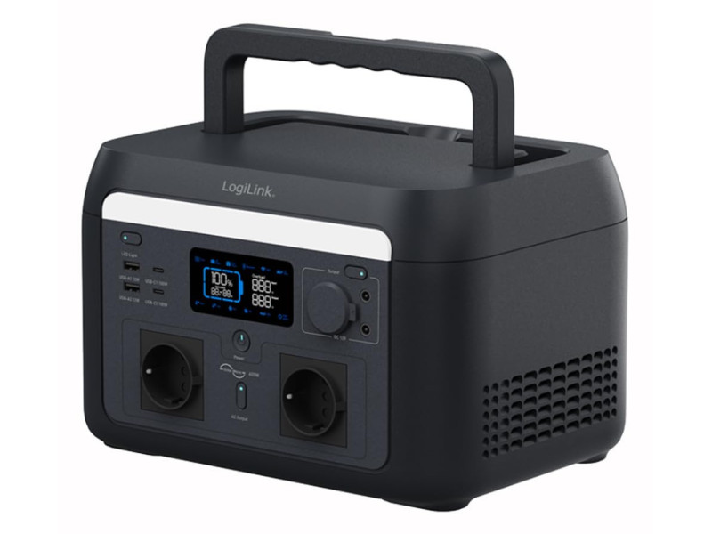 LogiLink Chargeur mobile/Powerstation, 600 watts, noir