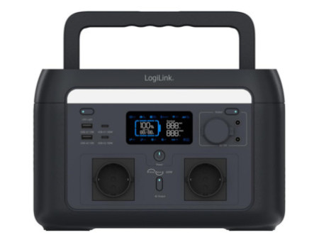 LogiLink Chargeur mobile/Powerstation, 600 watts, noir