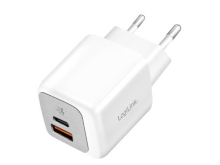 LogiLink Set de chargeurs rapides double USB, blanc