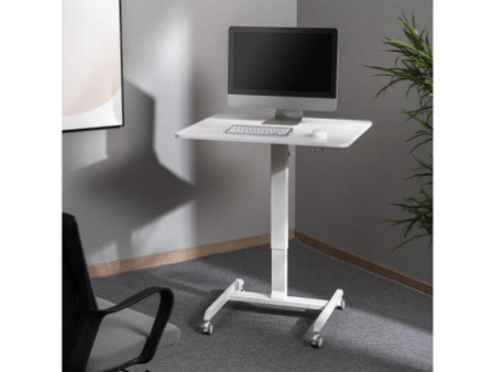 LogiLink Bureau d'ordinateur réglable, électrique, blanc