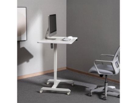 LogiLink Bureau d'ordinateur réglable, électrique, blanc