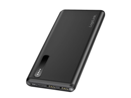LogiLink Powerbank, 8.000 mAh, 2 USB-A, noir