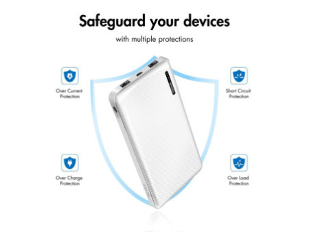 LogiLink Powerbank, 10.000 mAh, 2 USB-A, blanc